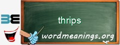 WordMeaning blackboard for thrips